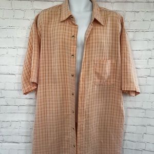 Vanheusen mens 2XL light orange short sleeve shirt